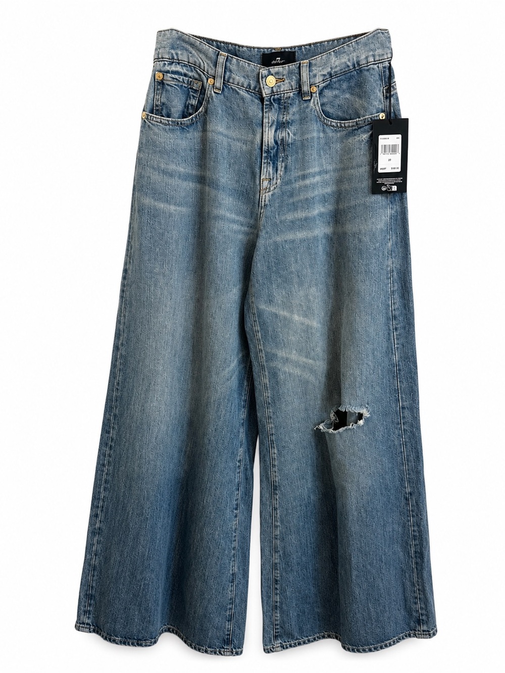 7 For All Mankind Willow Wide Arizona Jeans Size 27 NEW With Tags